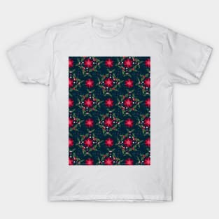 Poinsettia floral pattern T-Shirt